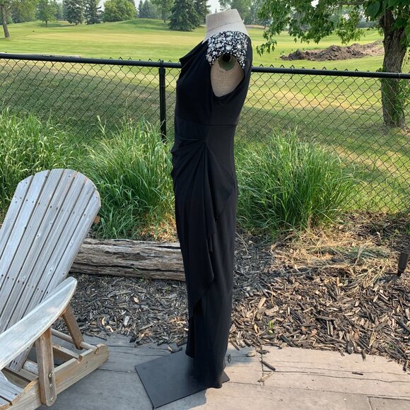 Alex Evenings Embellished Layered Ruffle Sleeveless Maxi Dress Evening gown - Picture 7 of 16
